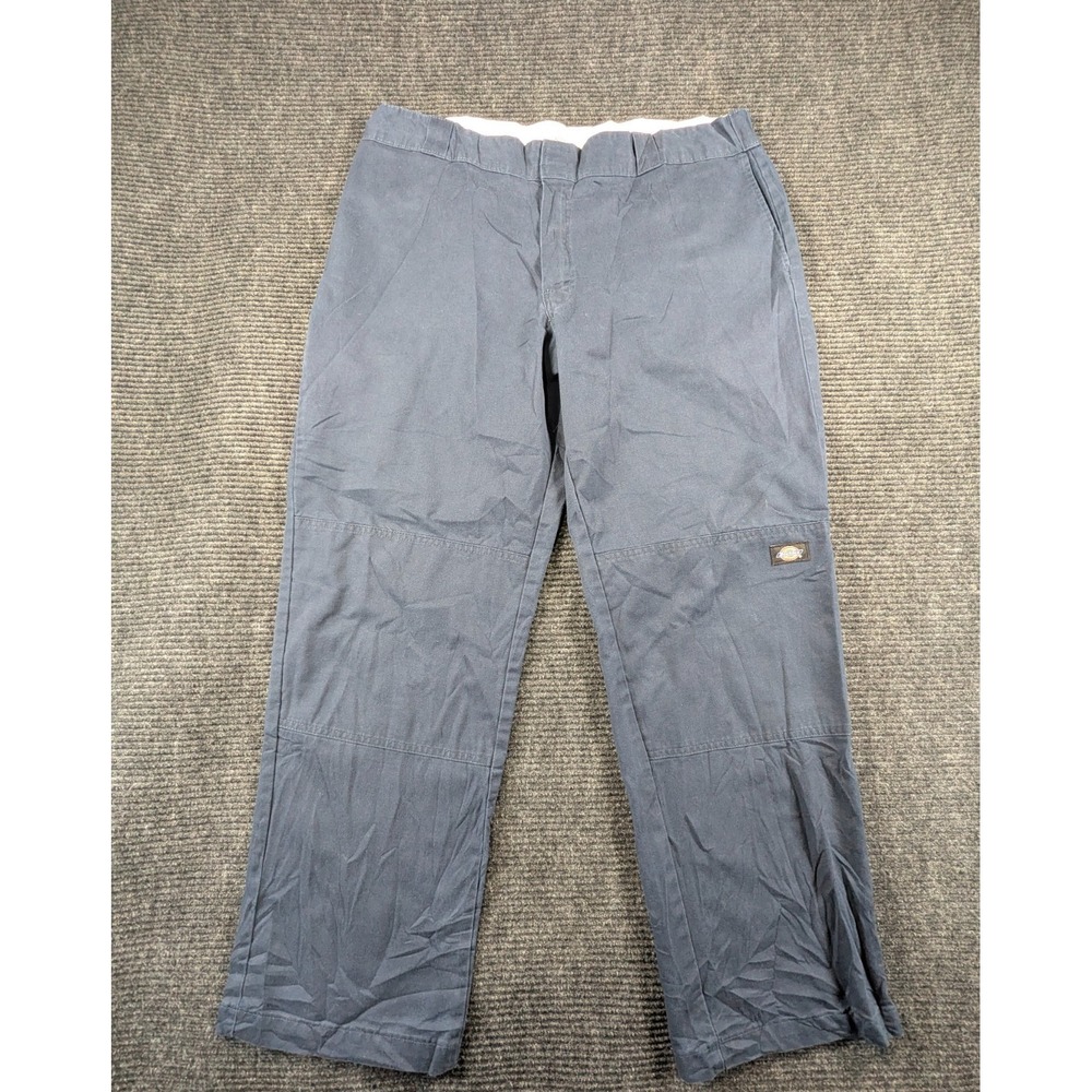 Dickies Double Knee Work Pants Mens 38x30 Blue Regular Fit High Rise Workwear
